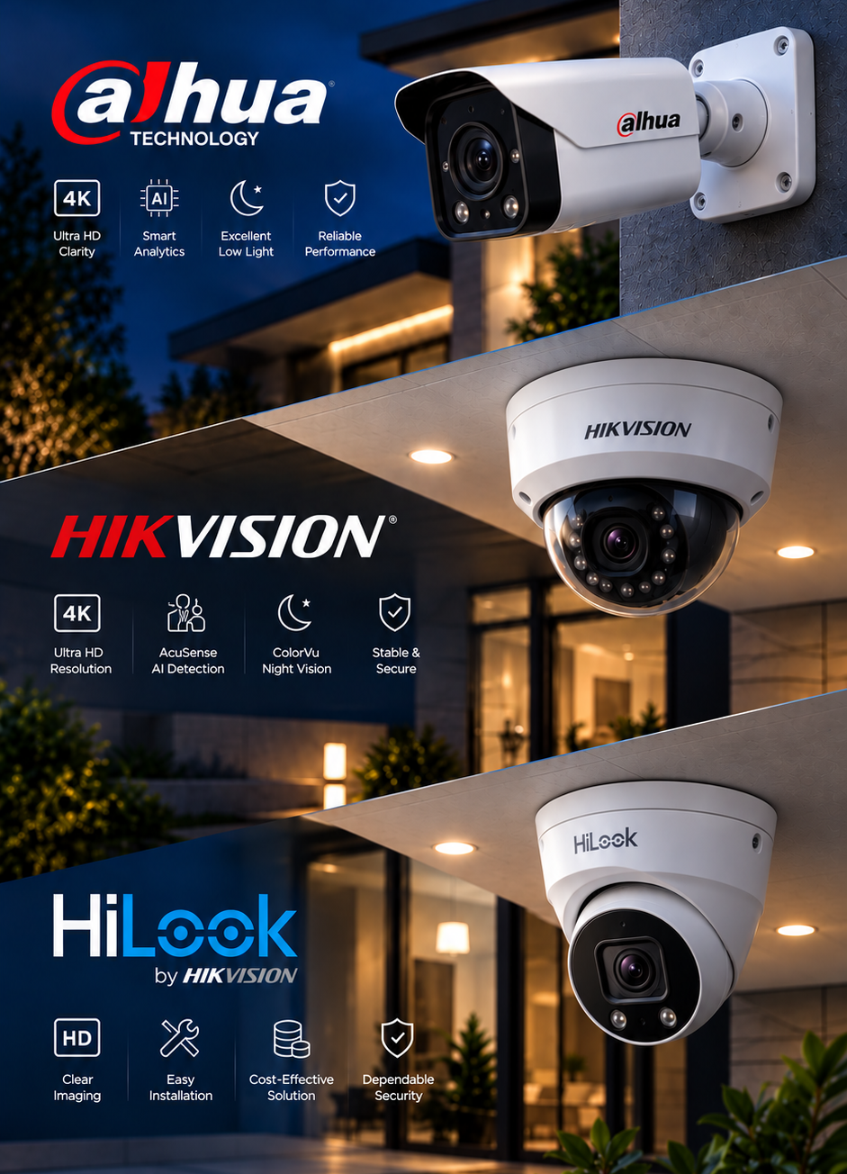 4K security camera mounted under the eave of an Ipswich house at night